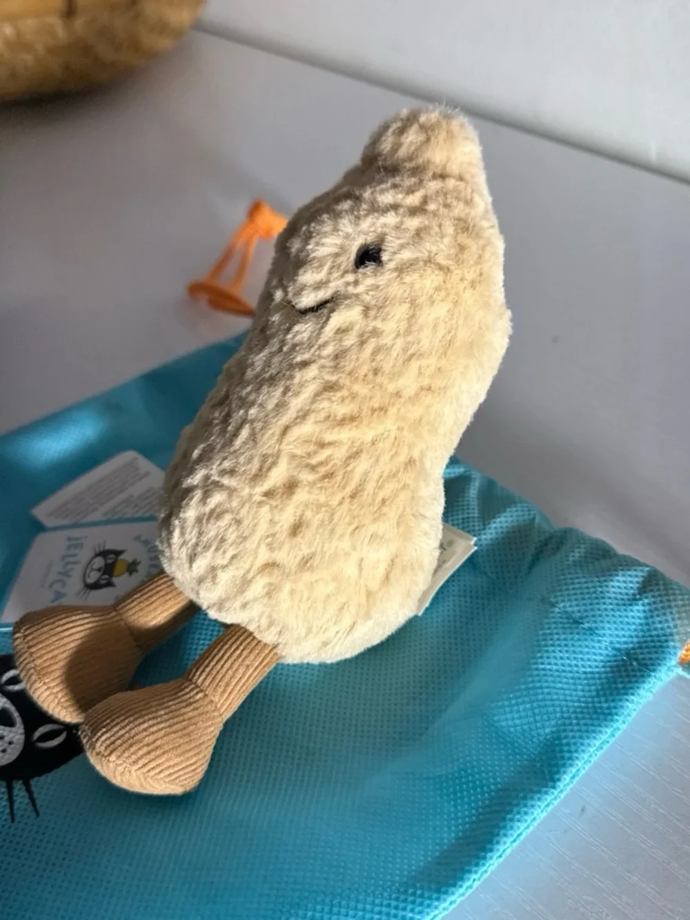 Jellycat Cream Plush Amuseables with Tan Corded Legs
